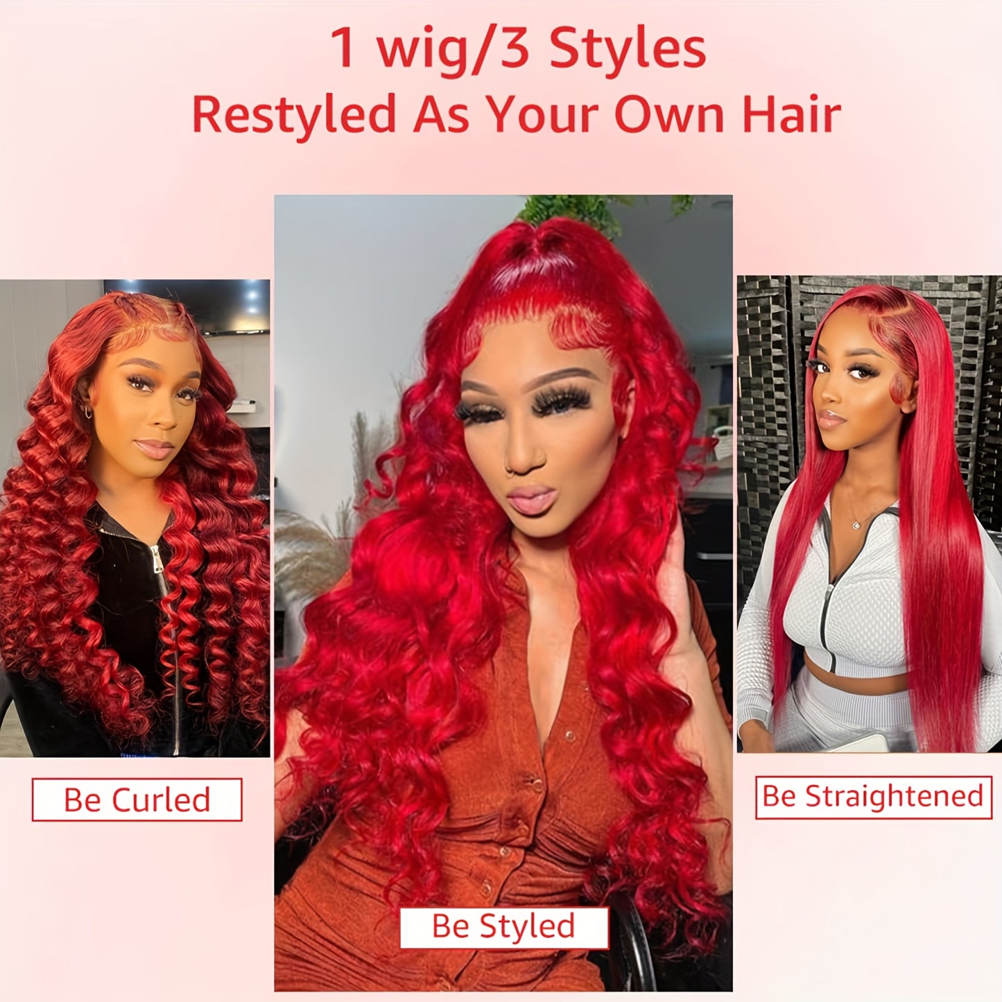 Red Body Wave 13x4 HD Lace Front Wig