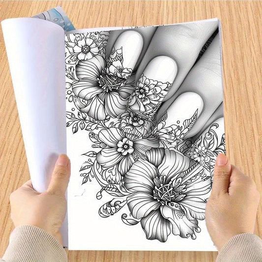 Nail Tech Coloring Book for Adults: Thick Paper 22-Page Art Pad