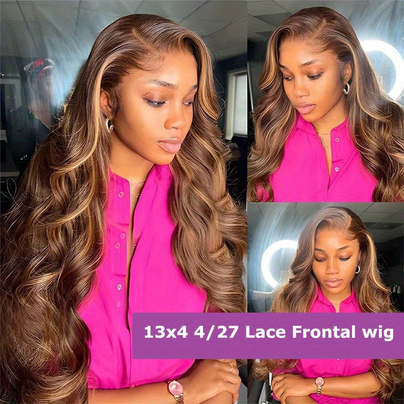 Honey Blonde Highlight Ombre Lace Front Human Hair Wig