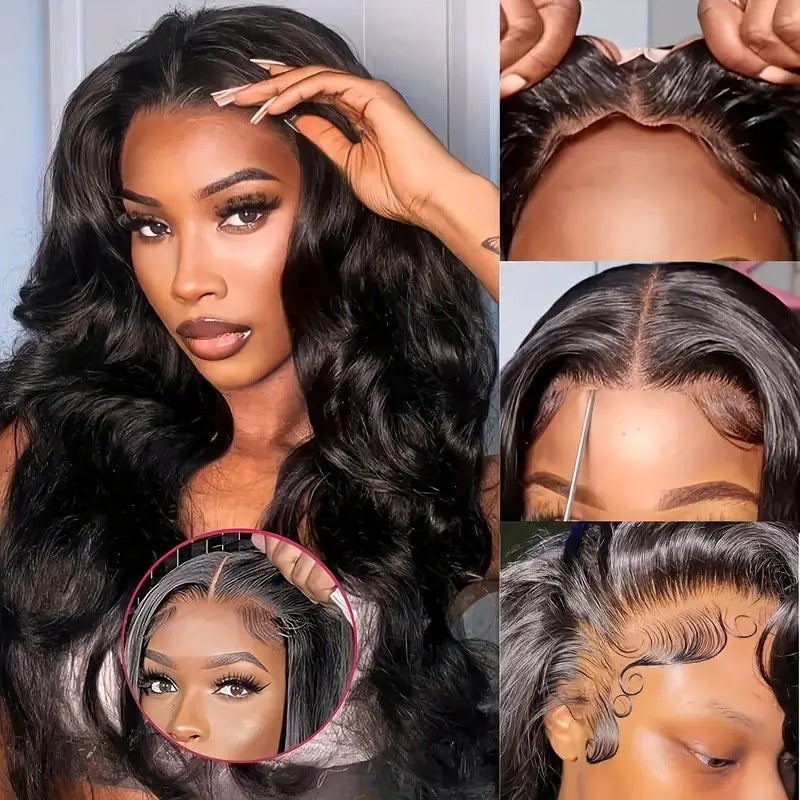 Glueless Pre Plucked 13x4 HD Human Hair Body Wave Lace Closure Wig