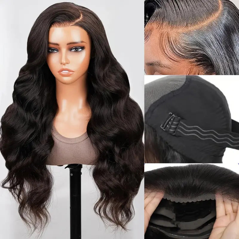 Glueless Pre Plucked 13x4 HD Human Hair Body Wave Lace Closure Wig