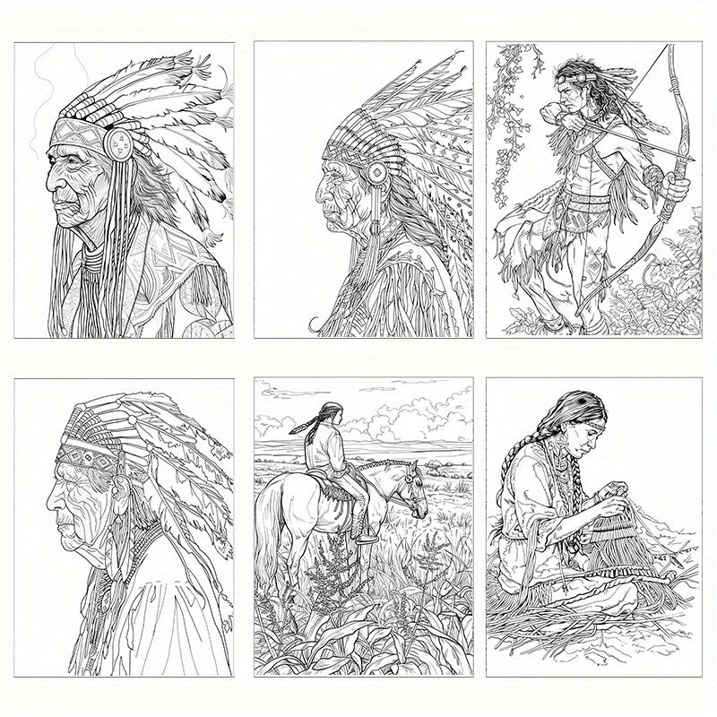 Native Tribes-Inspired Adult Coloring Book