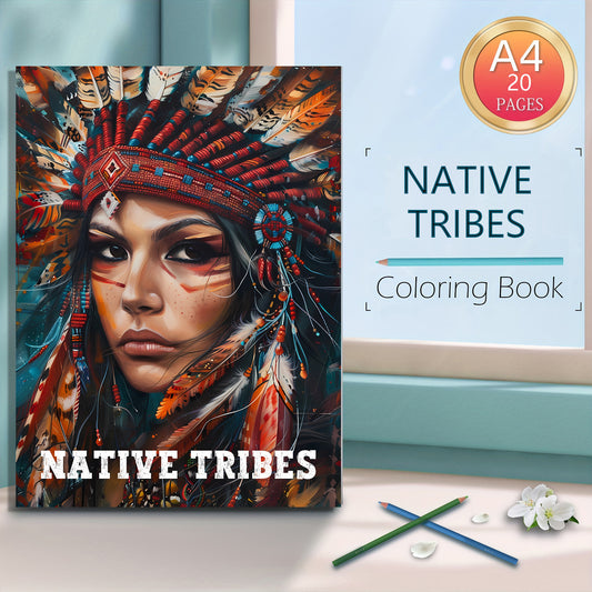 Native Tribes-Inspired Adult Coloring Book