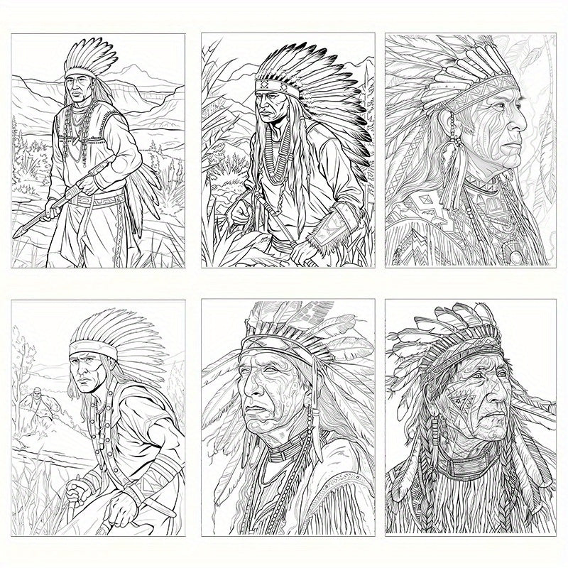 Native Tribes-Inspired Adult Coloring Book