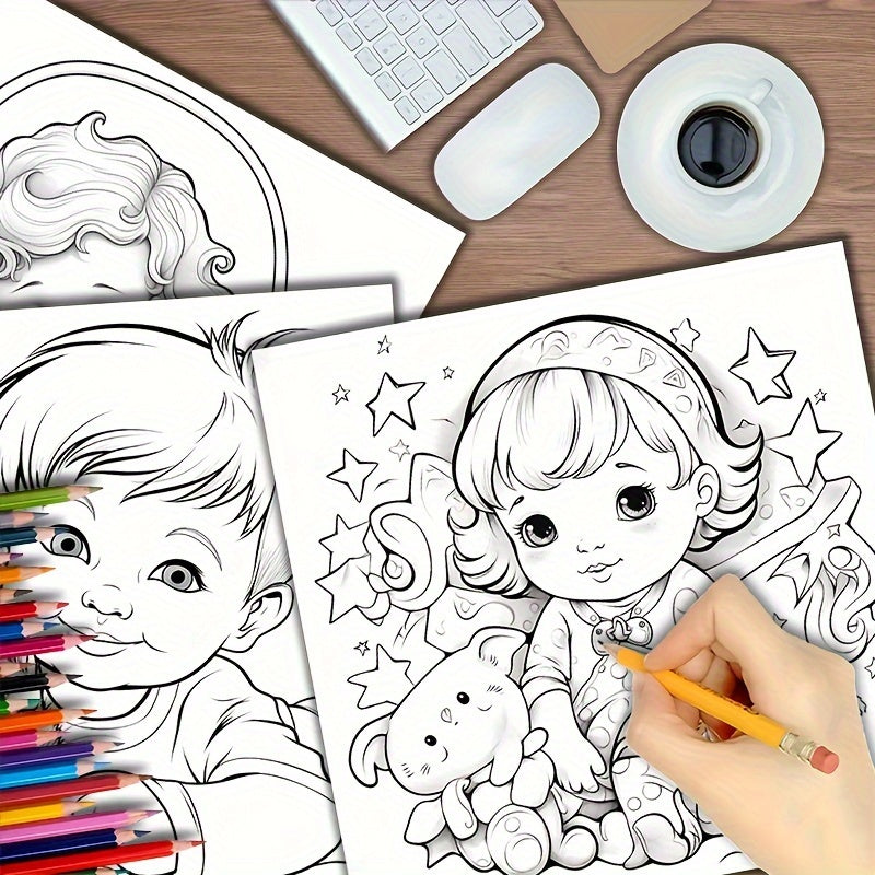 Cute Little Ones Coloring Book