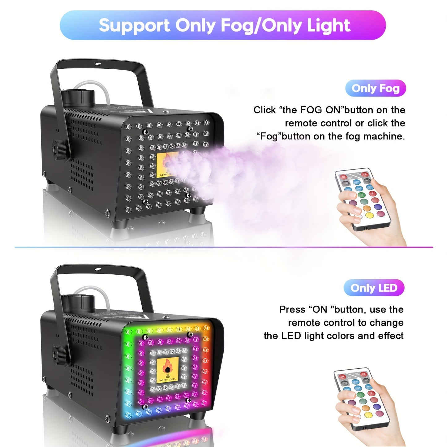 Fog/Smoke Machine with LED Lights Effect