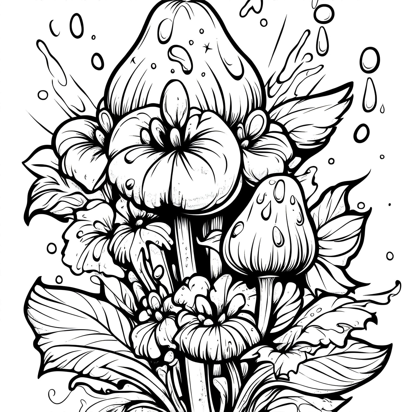 Botanical Ghosts Themed Adult Coloring Book