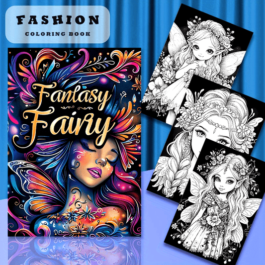 Fantasy Fairy Coloring Book: 22 Pages of Magical Art for Coloring Enthusiasts