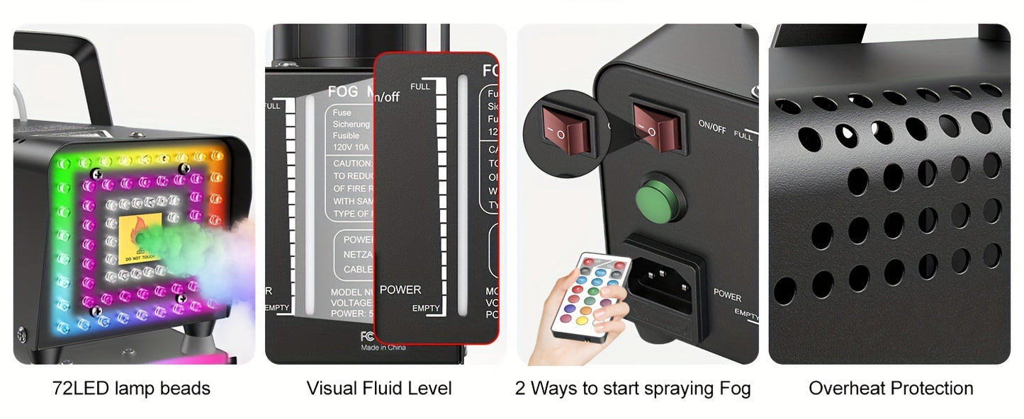 Fog/Smoke Machine with LED Lights Effect