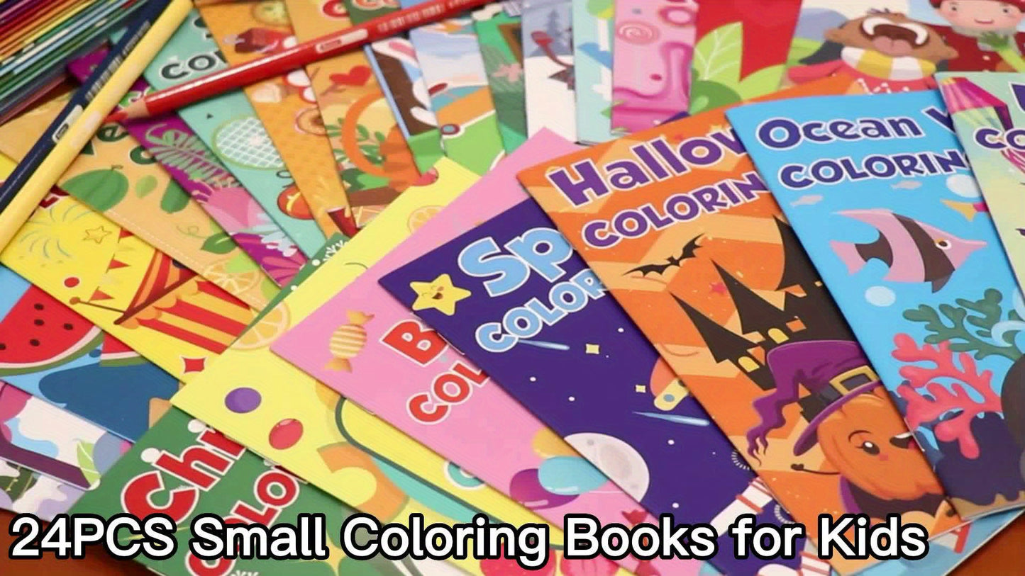 24-Pack Mini Coloring Books for Kids Ages 4-8