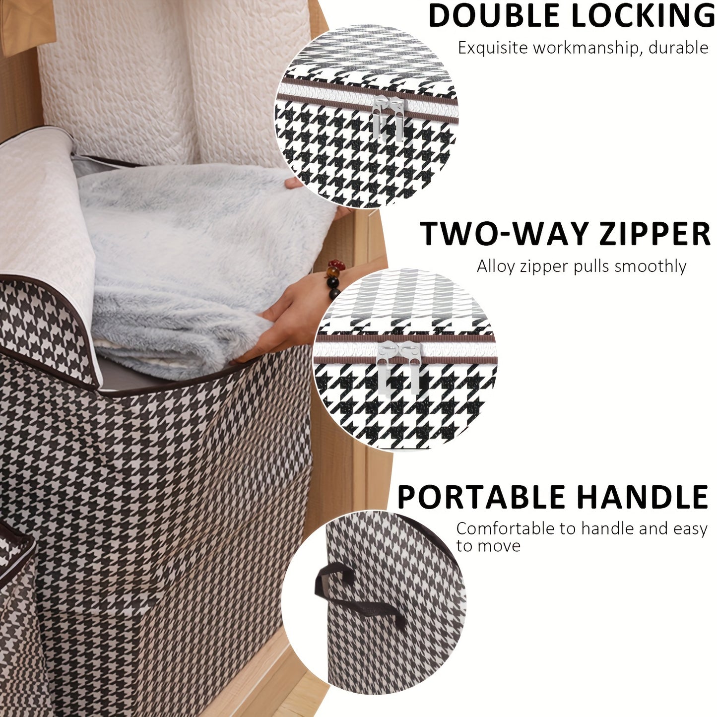 Houndstooth Storage Containers - 3 Pack