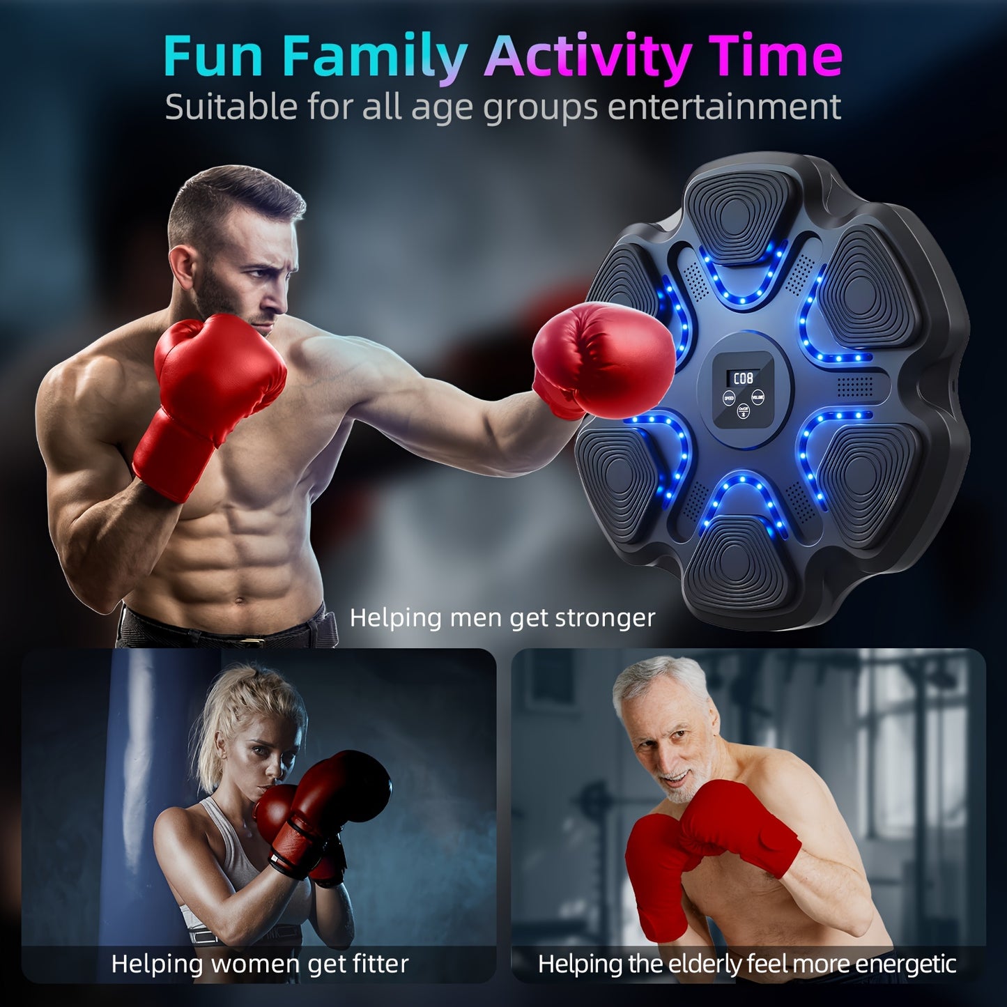 Interactive Fitness Trainer: LOVEWE Music Boxing Machine with Boxing Gloves