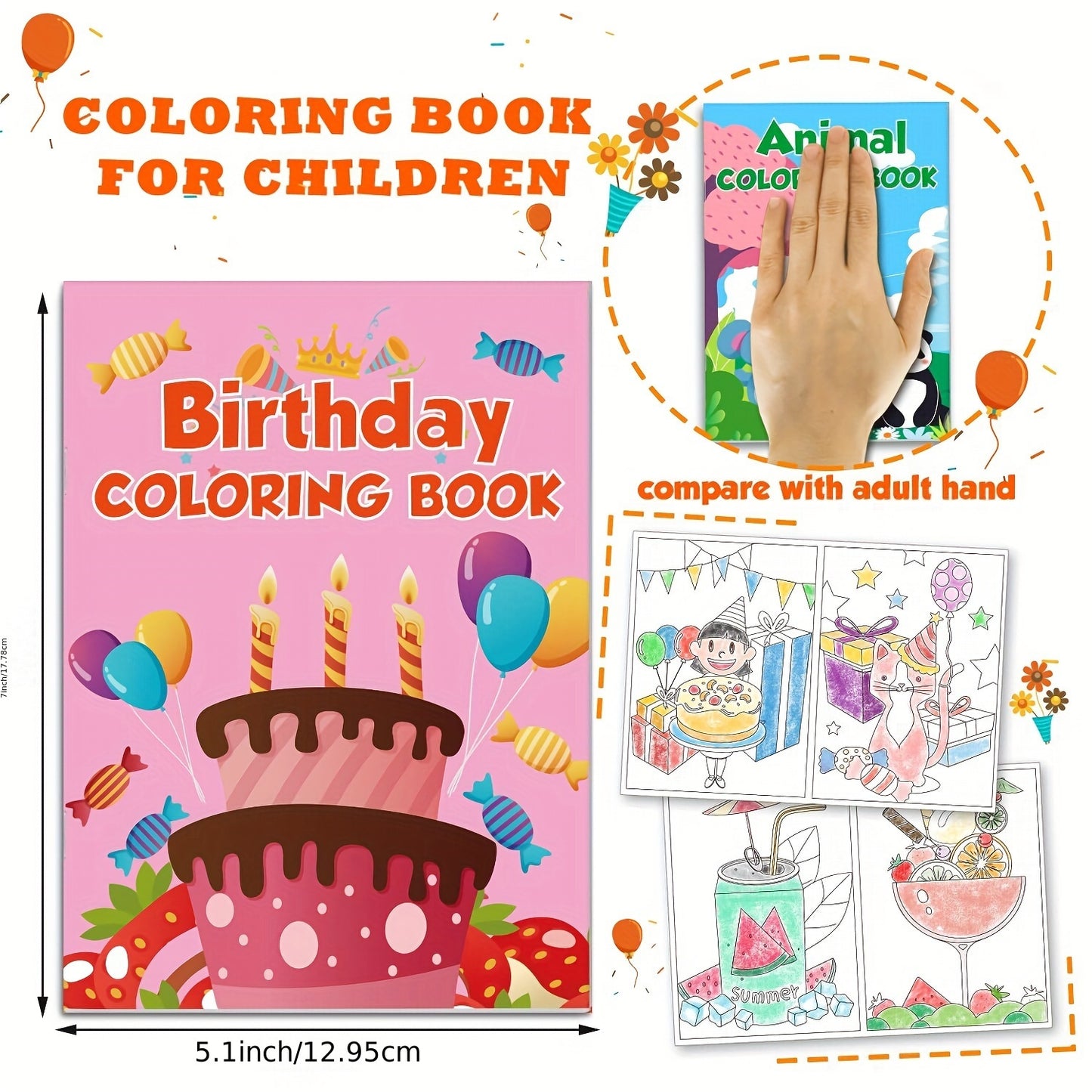 24-Pack Mini Coloring Books for Kids Ages 4-8