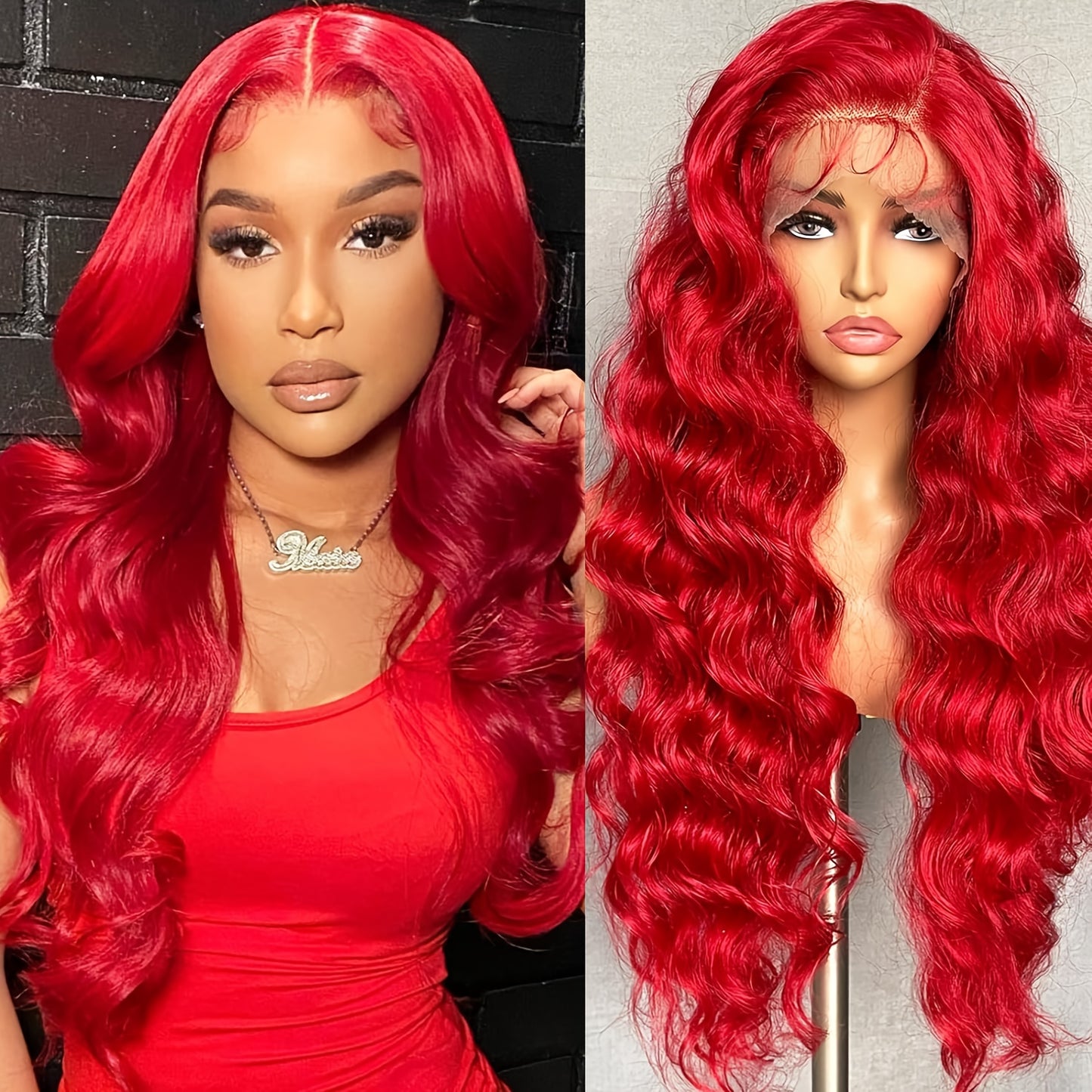 Red Body Wave 13x4 HD Lace Front Wig