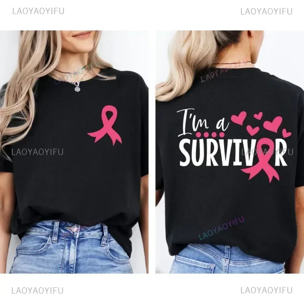 Pink October Awareness I Am A Survivor T-shirt