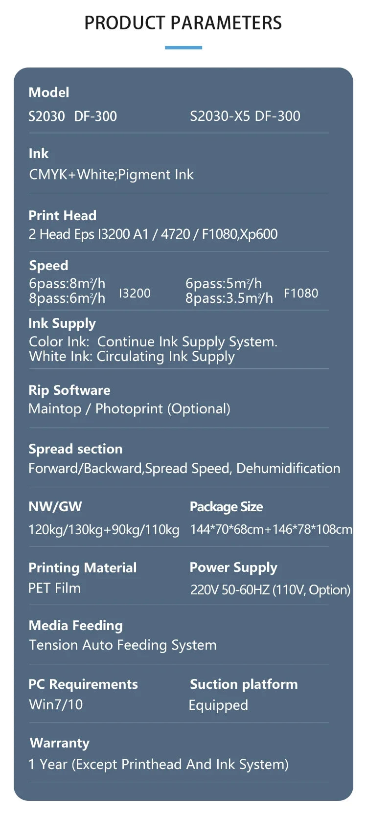 DF-300 High-End A4 DTF Printer