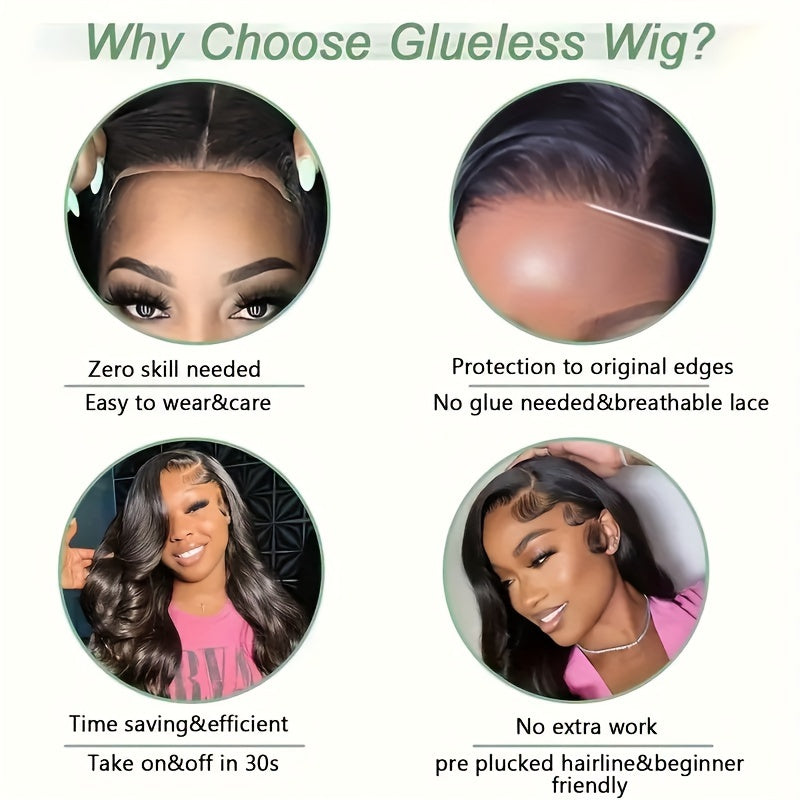 Glueless Pre Plucked 13x4 HD Human Hair Body Wave Lace Closure Wig