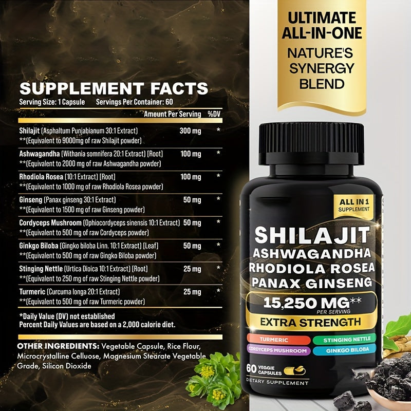 Pure Himalayan Shilajit Supplement With 7+ Super Ingredients