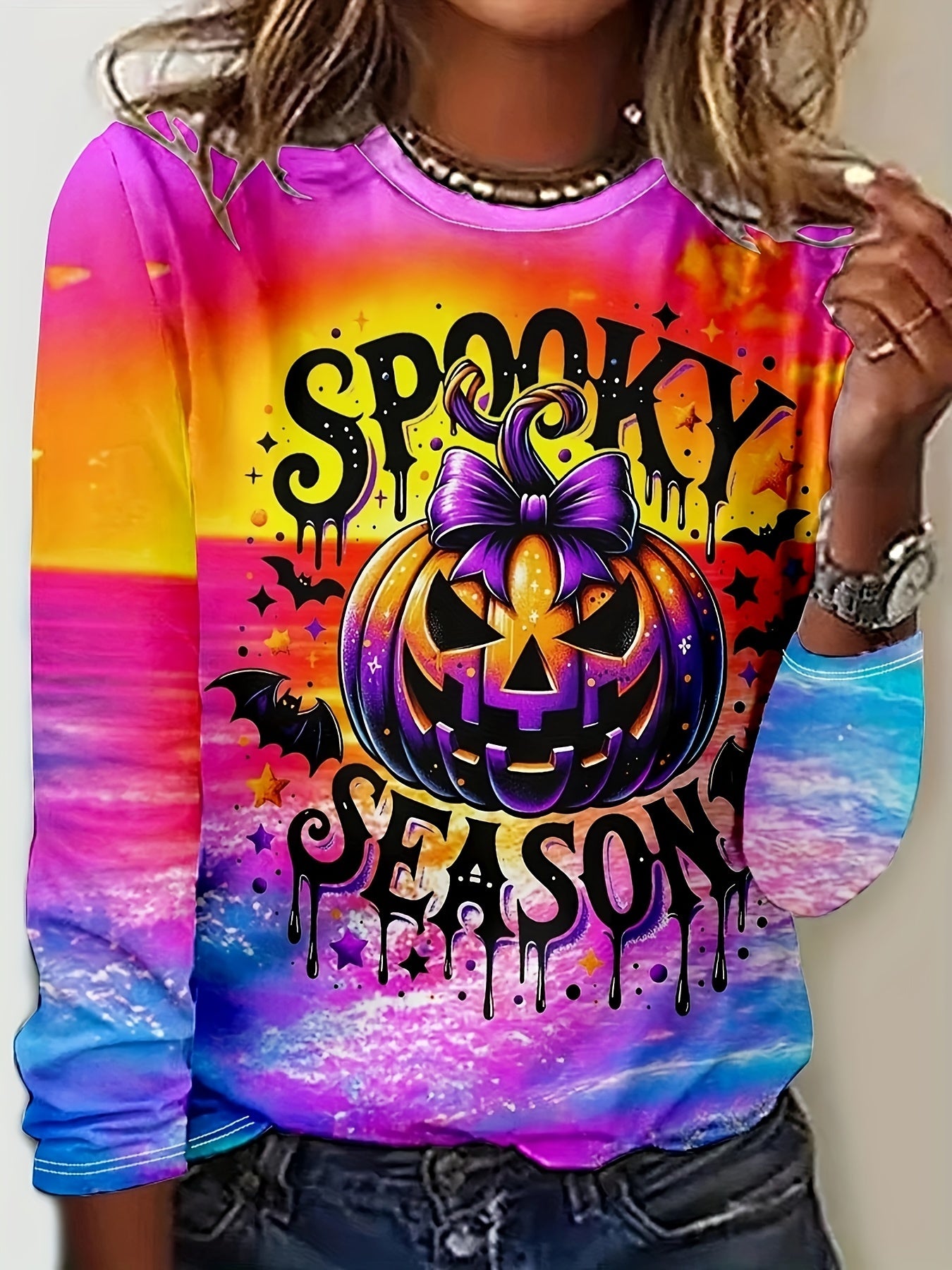 Halloween Pumpkin Print T-Shirt