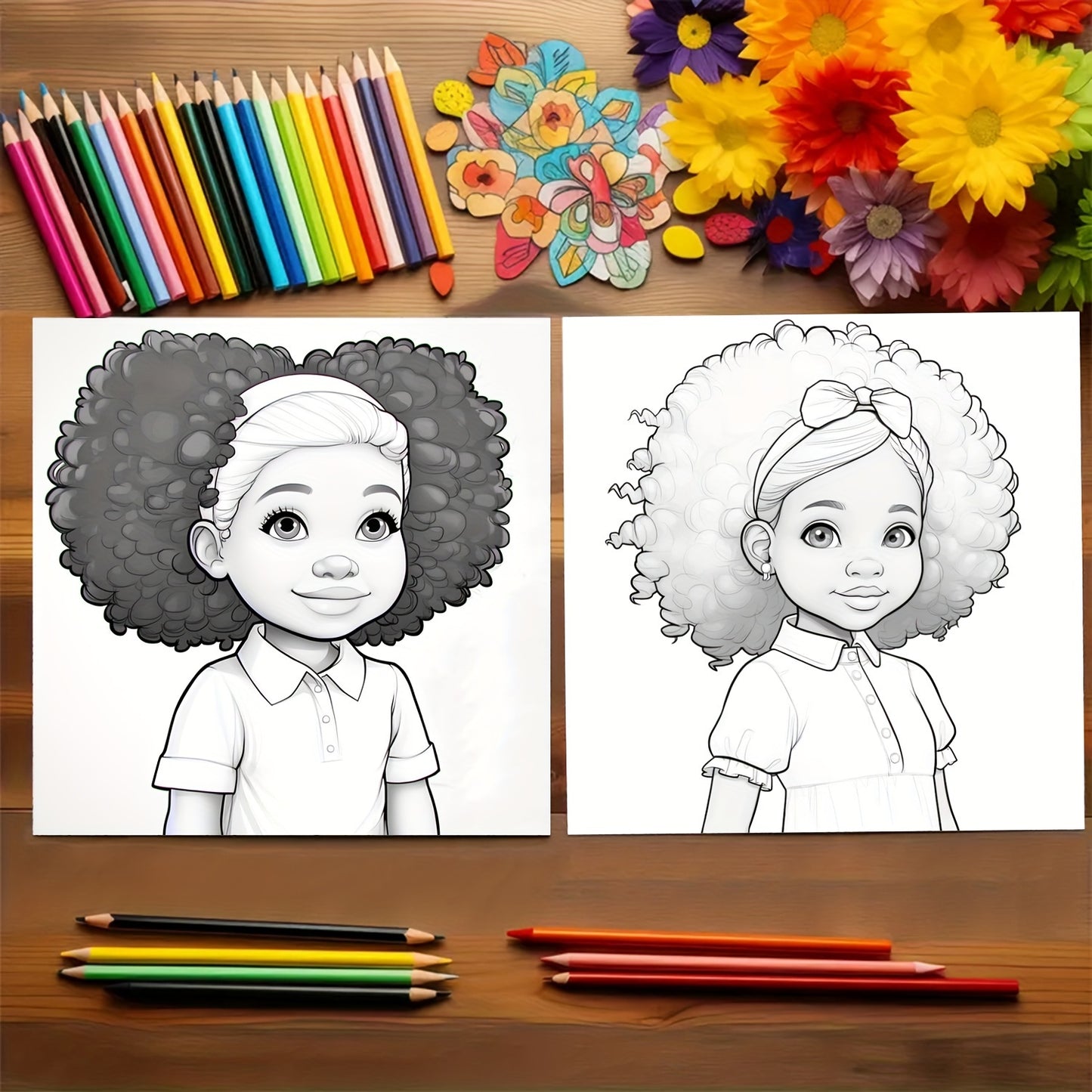 African-American Dolls Coloring Book