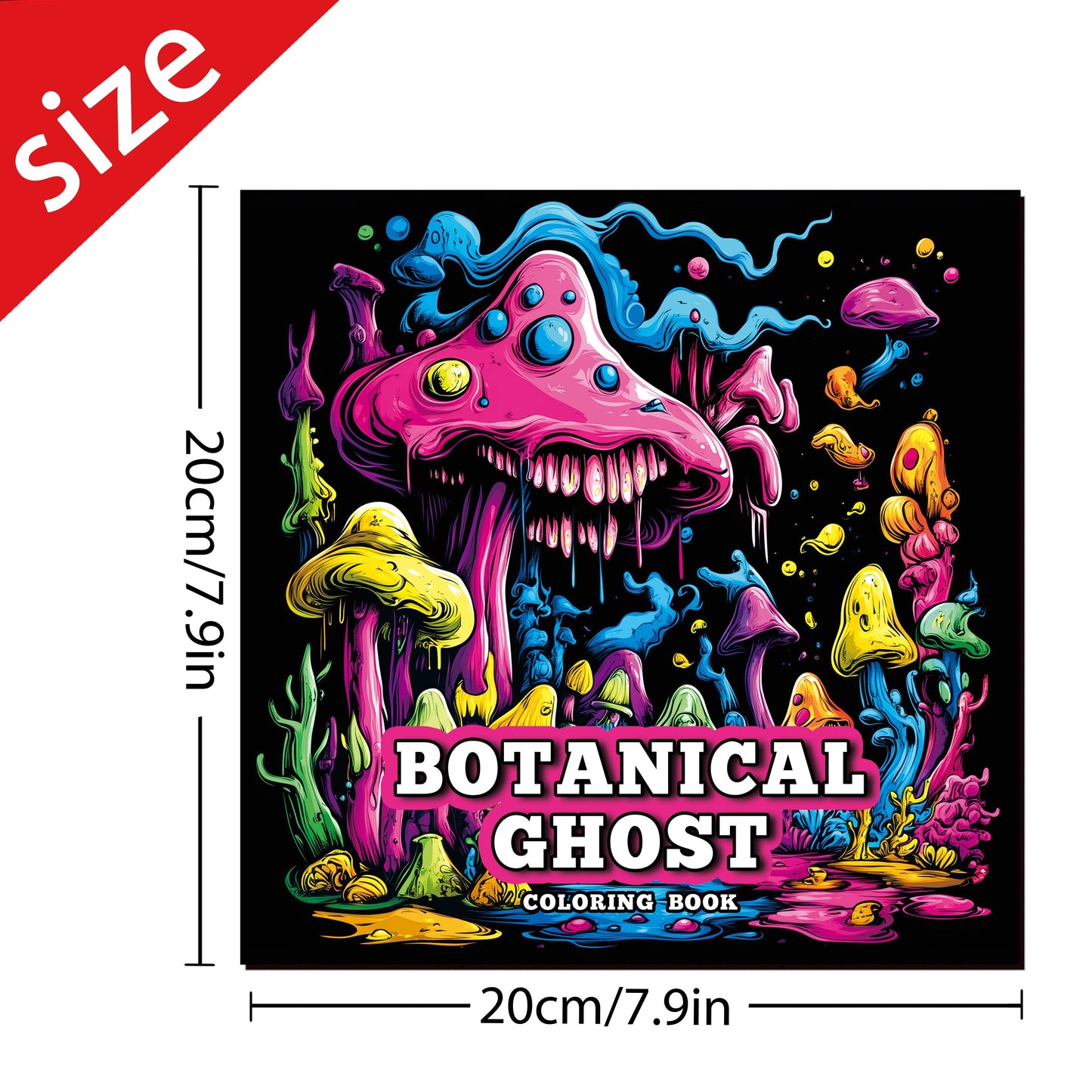 Botanical Ghosts Themed Adult Coloring Book