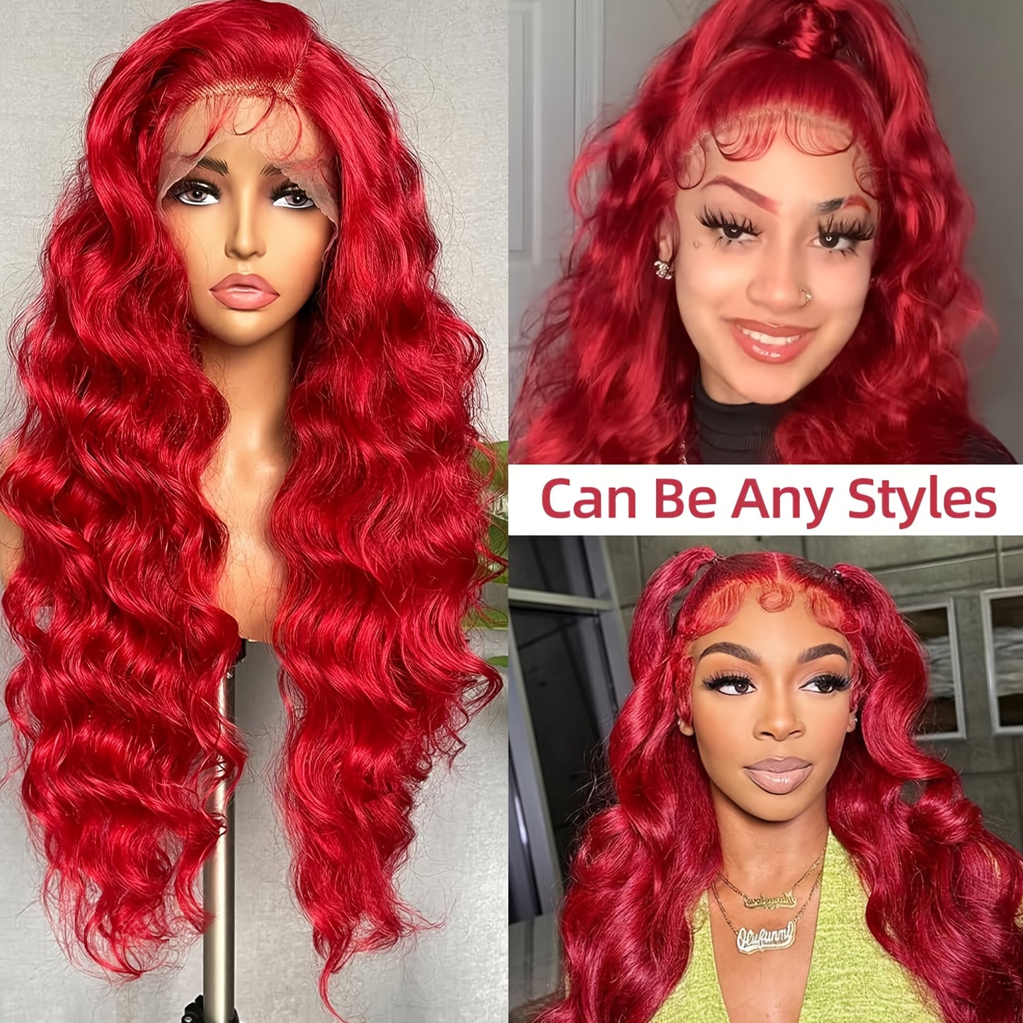 Red Body Wave 13x4 HD Lace Front Wig