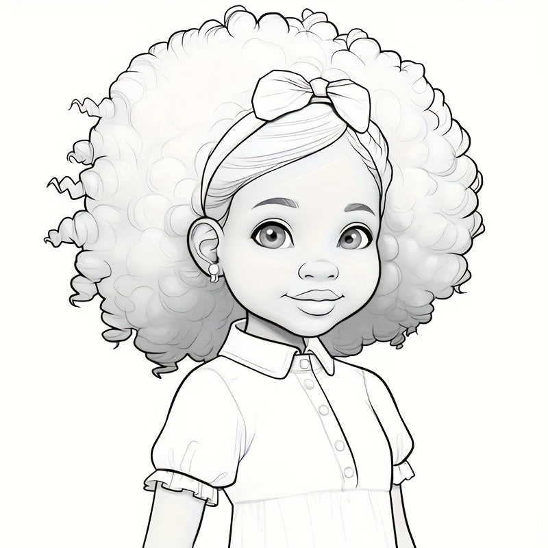 African-American Dolls Coloring Book